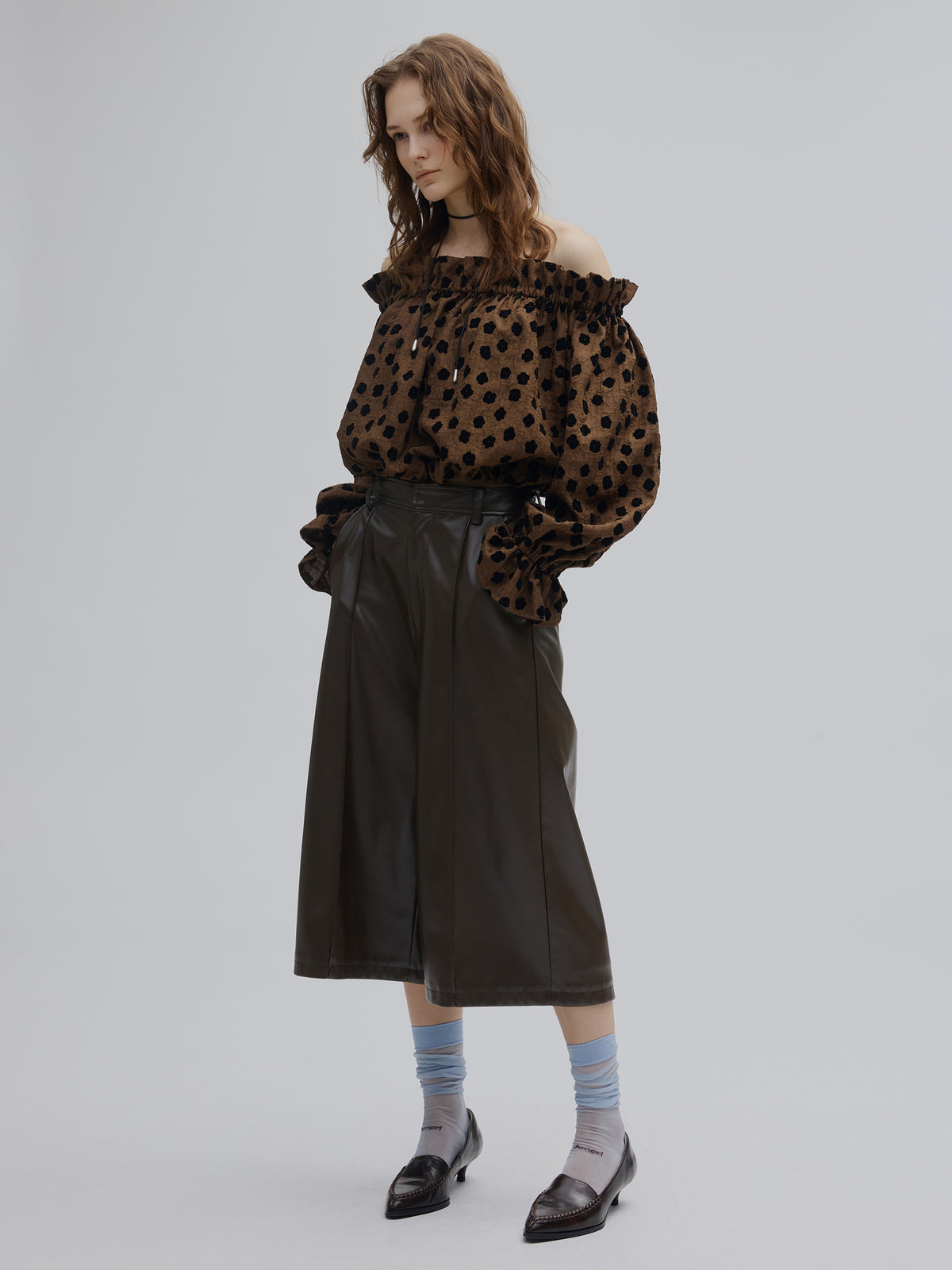 【Tabio×Ameri】SHEER LOGO HIGH SOCKS