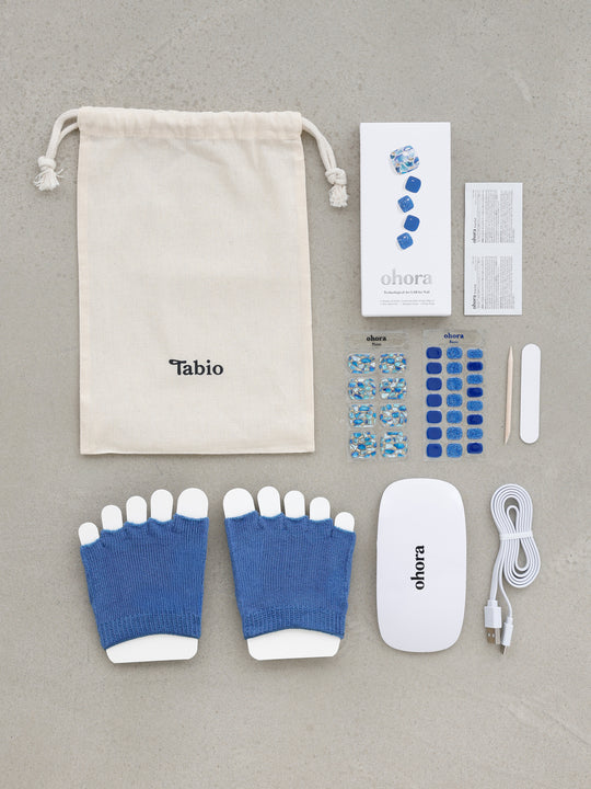 【通常価格より20%OFF】ohora(オホーラ)×靴下屋 WEB限定セット<ブルー>