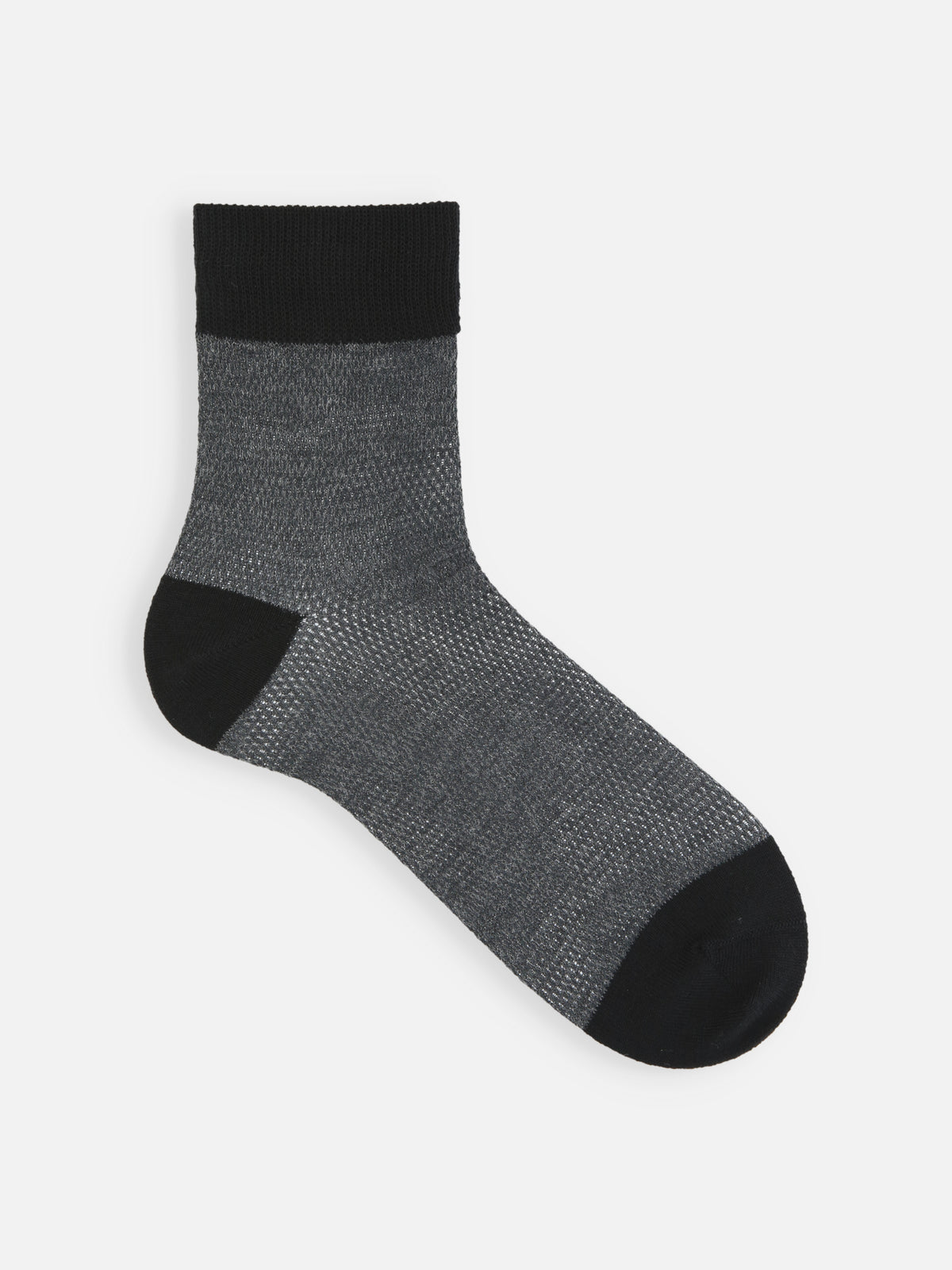 【Tabio MEN】ラミー混3面切り替えメッシュショートソックス