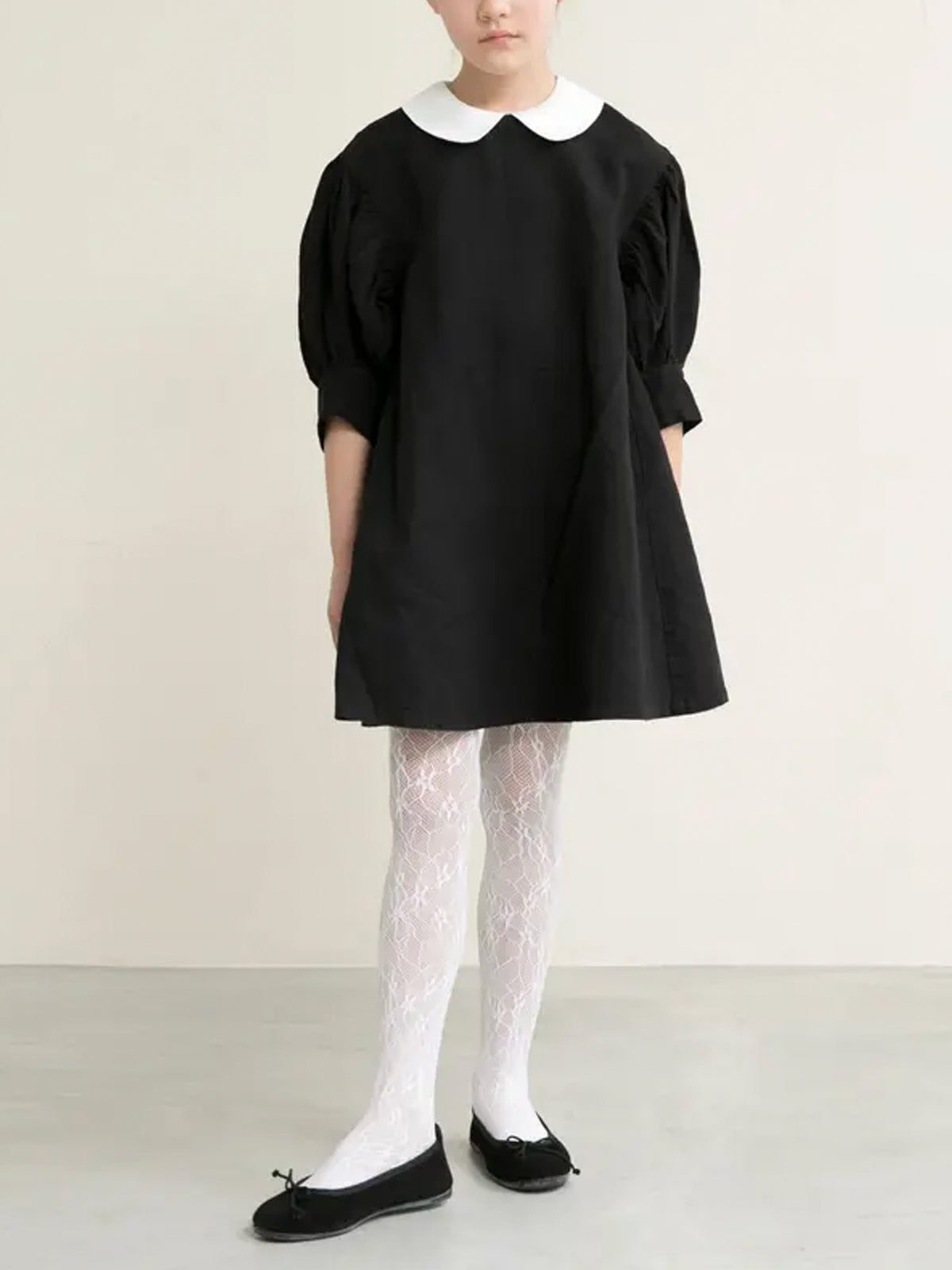 【キッズ】レーシーフラワーセレモニータイツ / 110-130cm