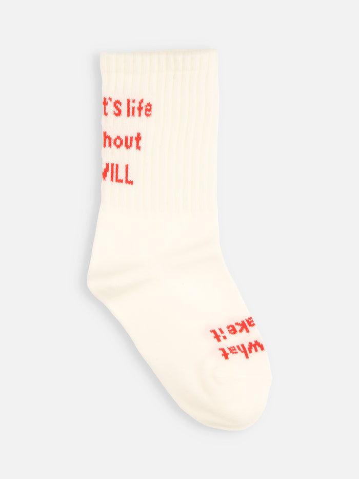 【キッズ】メッセージロゴソックス / 16-18cm