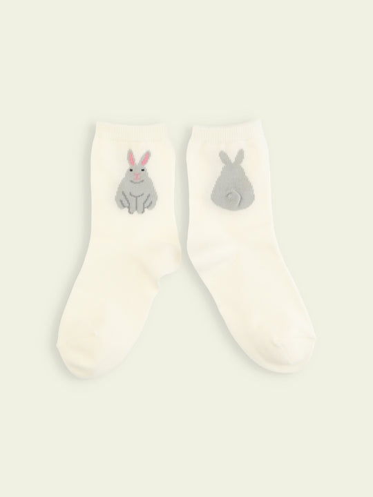 【3足1,485円】キッズ うさぎしっぽショートソックス / 13-15cm