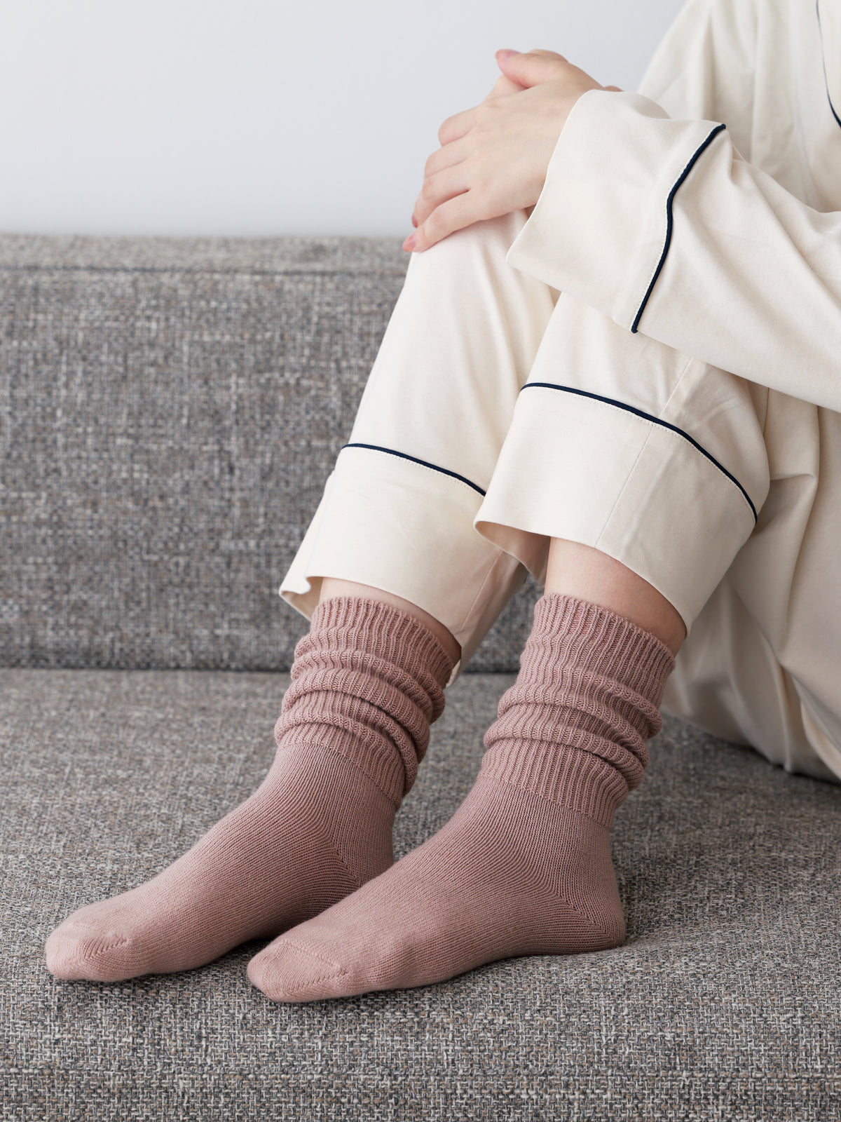 【光電子】WEB先行販売 自然なぬくもりの光電子×ウール混リブソックス【温脚Labo】