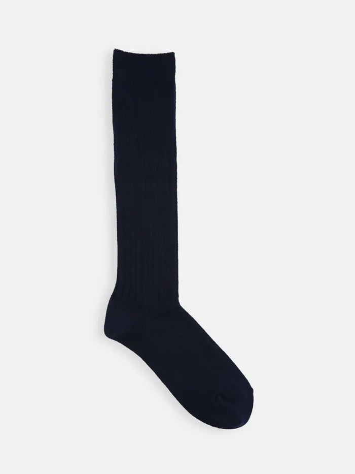 【ジュニア】 表糸綿100%で毛玉が出来にくいリブハイソックス 23-25cm