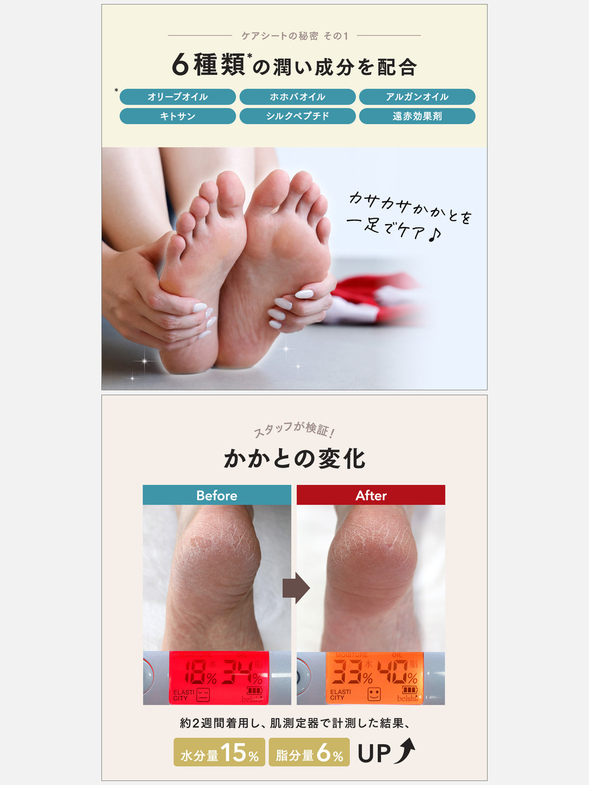 【履くだけながらかかとケア】WEB限定 かかとを包む、やさしい潤い。コットンブレンドソックス