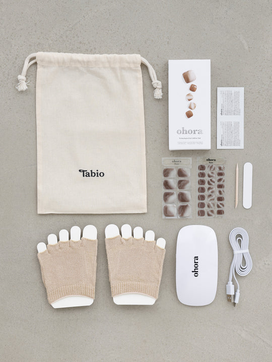 【通常価格より20%OFF】ohora(オホーラ)×靴下屋 WEB限定セット <ベージュ>