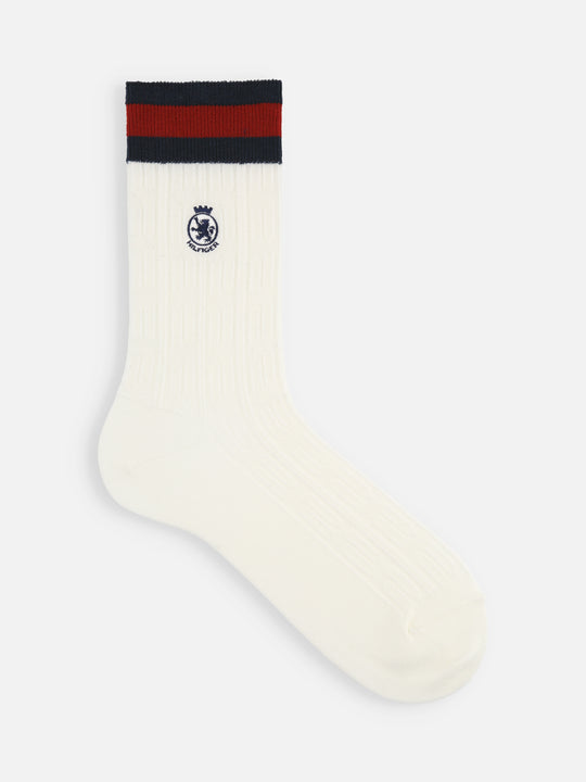 【MEN】TOMMY HILFIGER チルデンニットエンブレムソックス