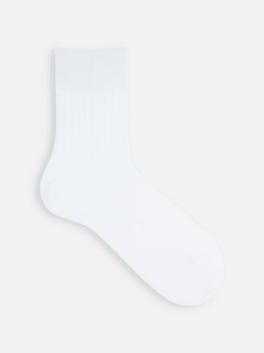 【Tabio MEN】ピマコットンブレンドリブショートソックス