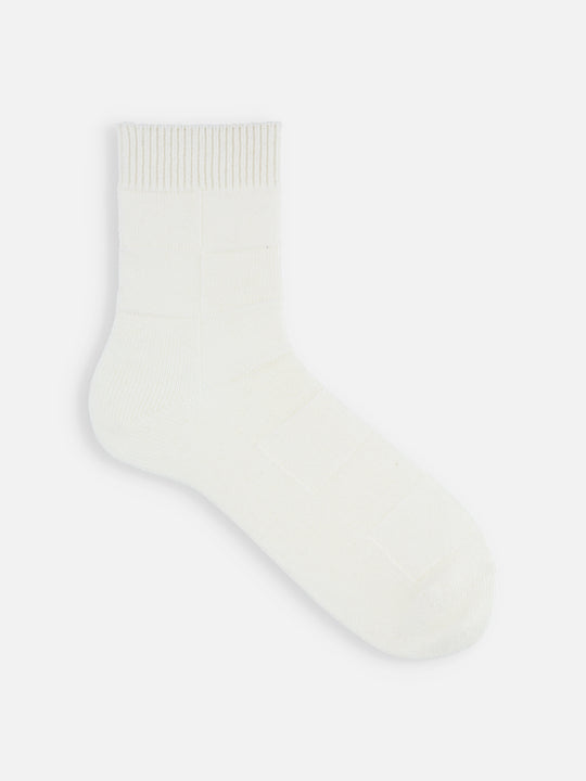 【Tabio MEN】綿麻混ブロックショートソックス