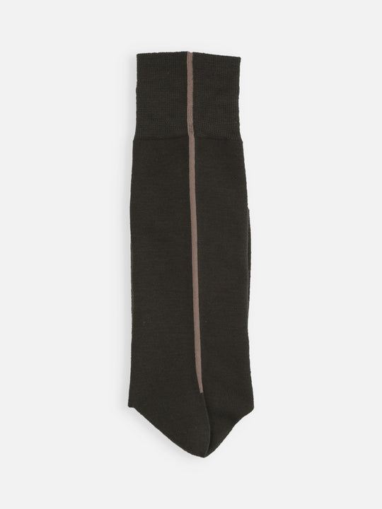 毛混バックシームソックス(25.0~27.0cm)