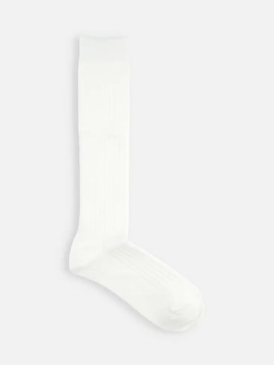 【ジュニア】 表糸綿100%で毛玉が出来にくいリブハイソックス 23-25cm