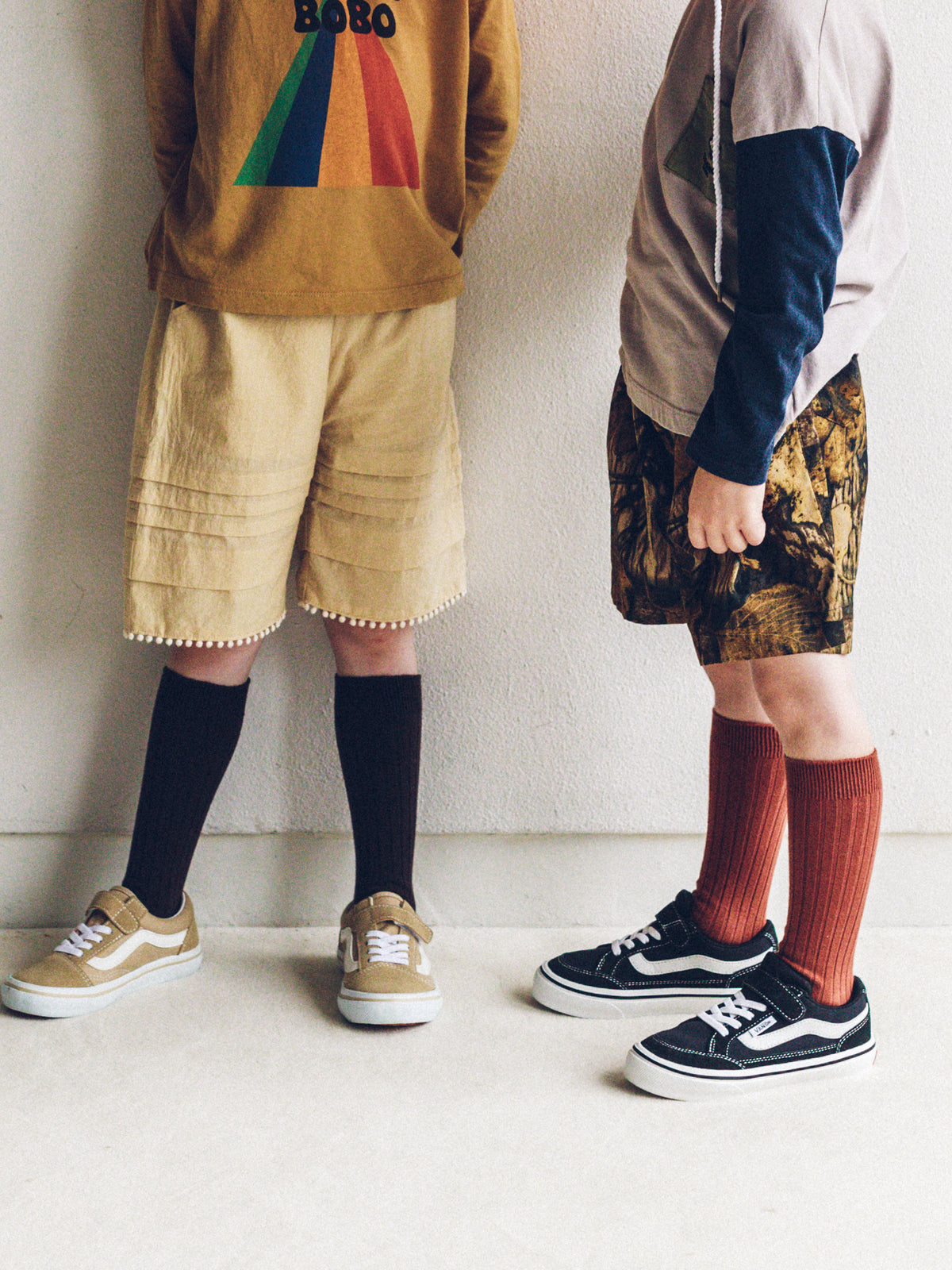 【キッズ】コットンリブハイソックス / 19-21cm
