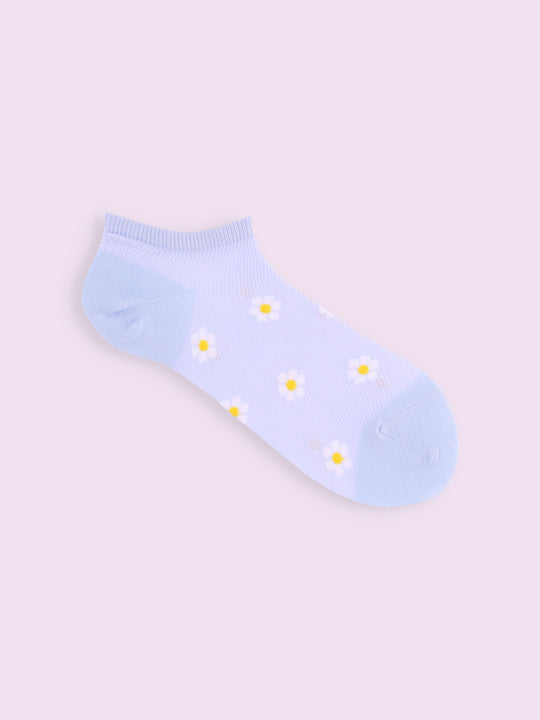 【3足1,485円】メッシュマーガレットスニーカー丈ソックス