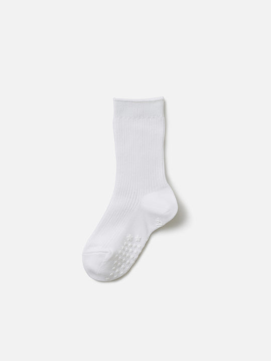 【キッズ】 2×1リブソックス 滑止め付き / 13-15cm