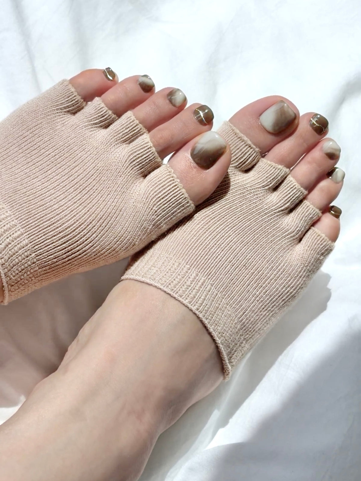 【通常価格より20%OFF】ohora(オホーラ)×靴下屋 WEB限定セット <ベージュ>