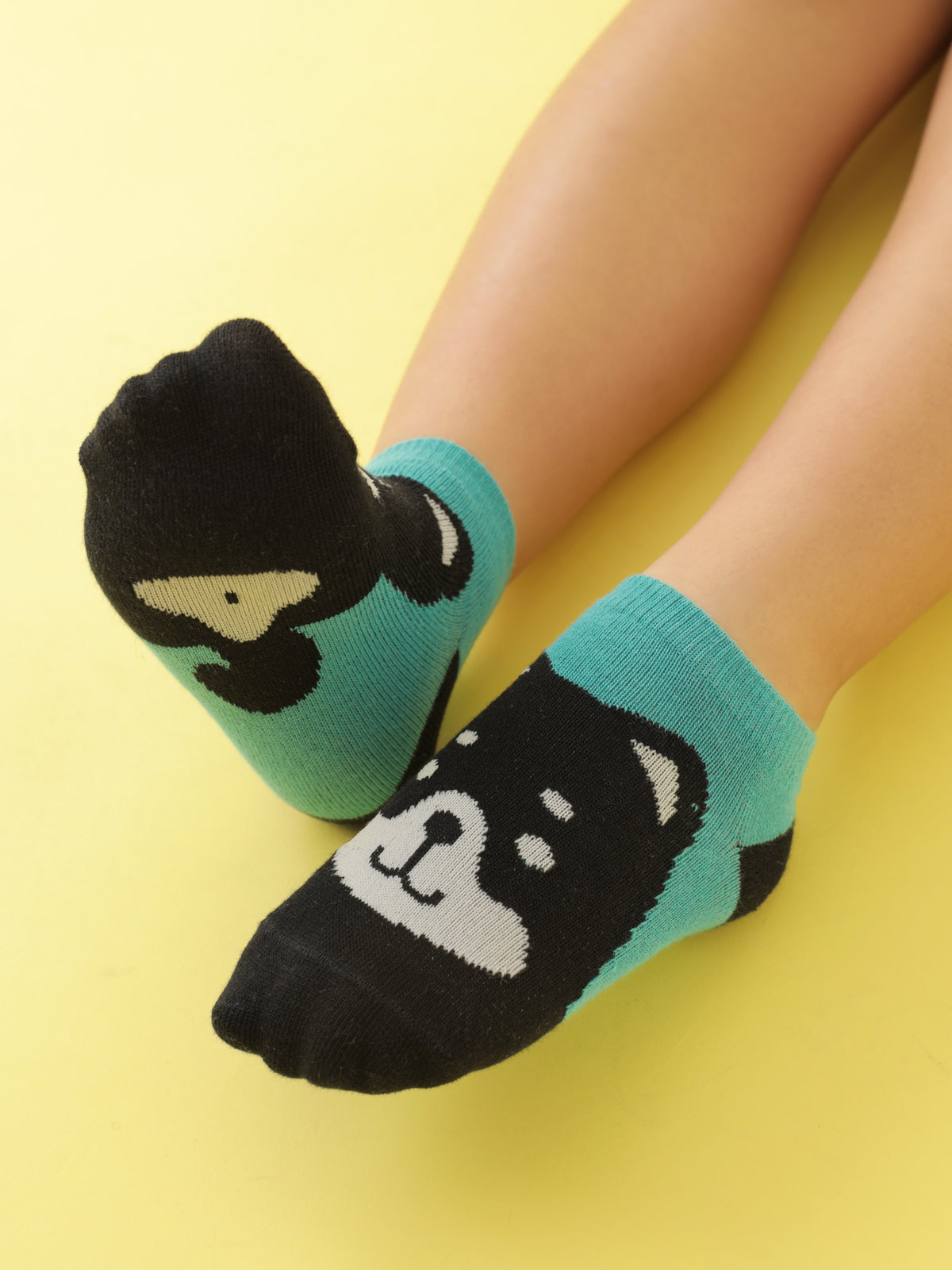 【3足1,485円】キッズ 動物いろいろスニーカー丈ソックス / 16-18cm