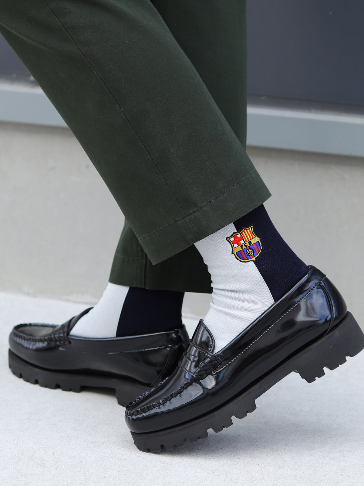 FC Barcelona バイカラーソックス