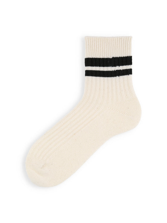 【Tabio MEN】コットンネップ2本ラインショートソックス