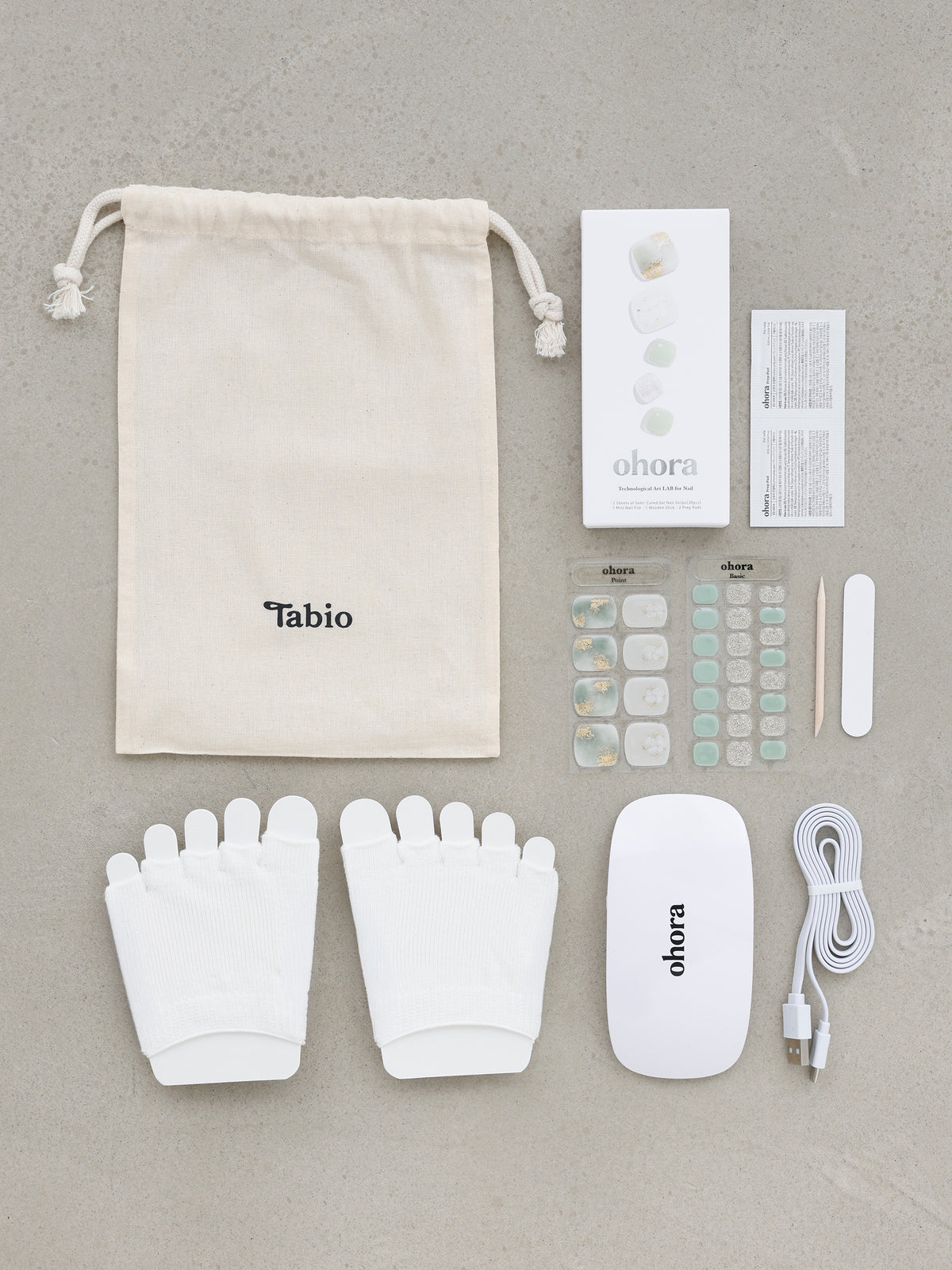【通常価格より20%OFF】ohora(オホーラ)×靴下屋 WEB限定セット <ホワイト>