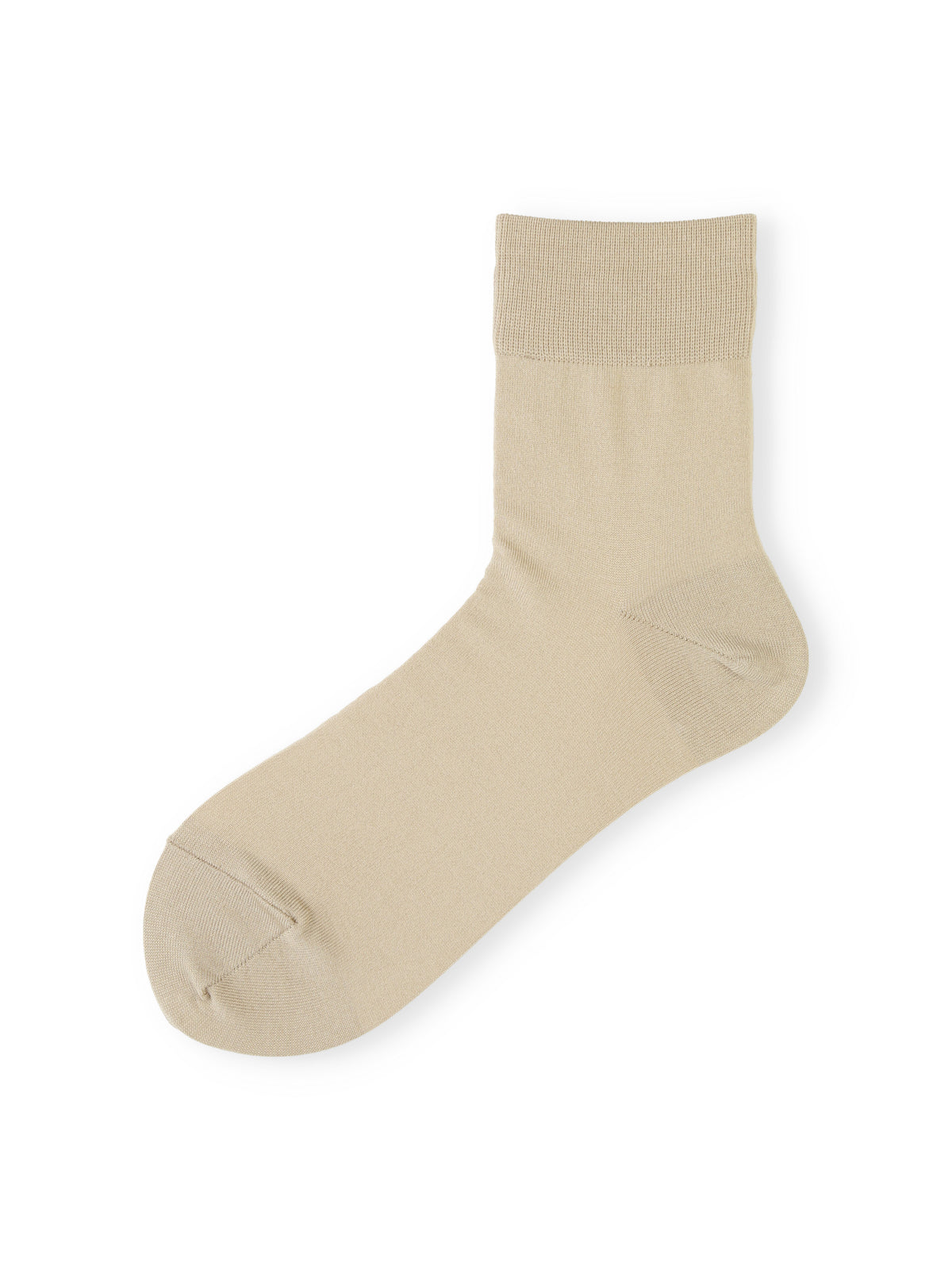 【迷ったらコレ】ゴム長無地ショートソックス - オートミール