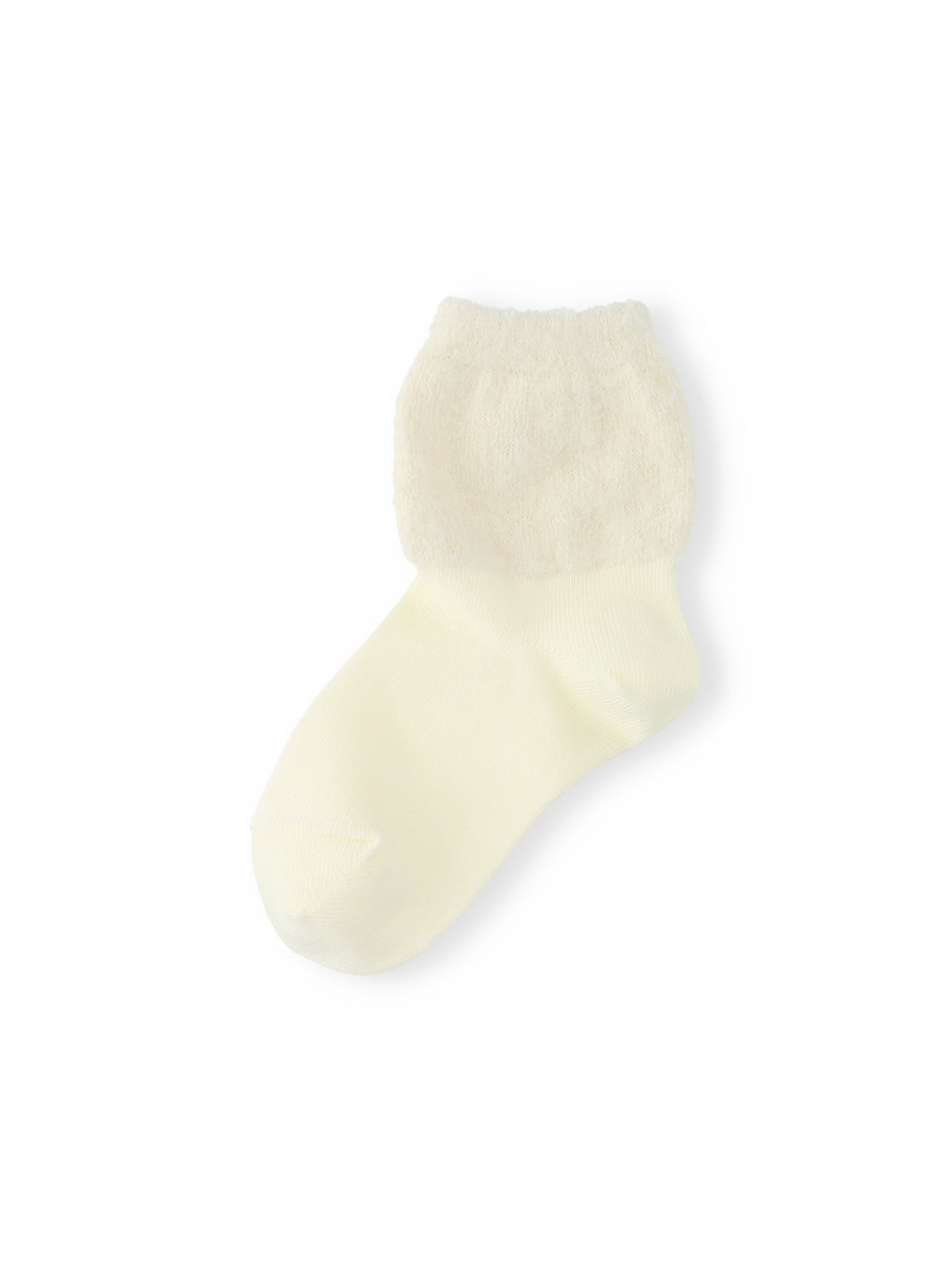 【3足1,485円】トップ切替モールショートソックス  / 13-15cm - キナリ