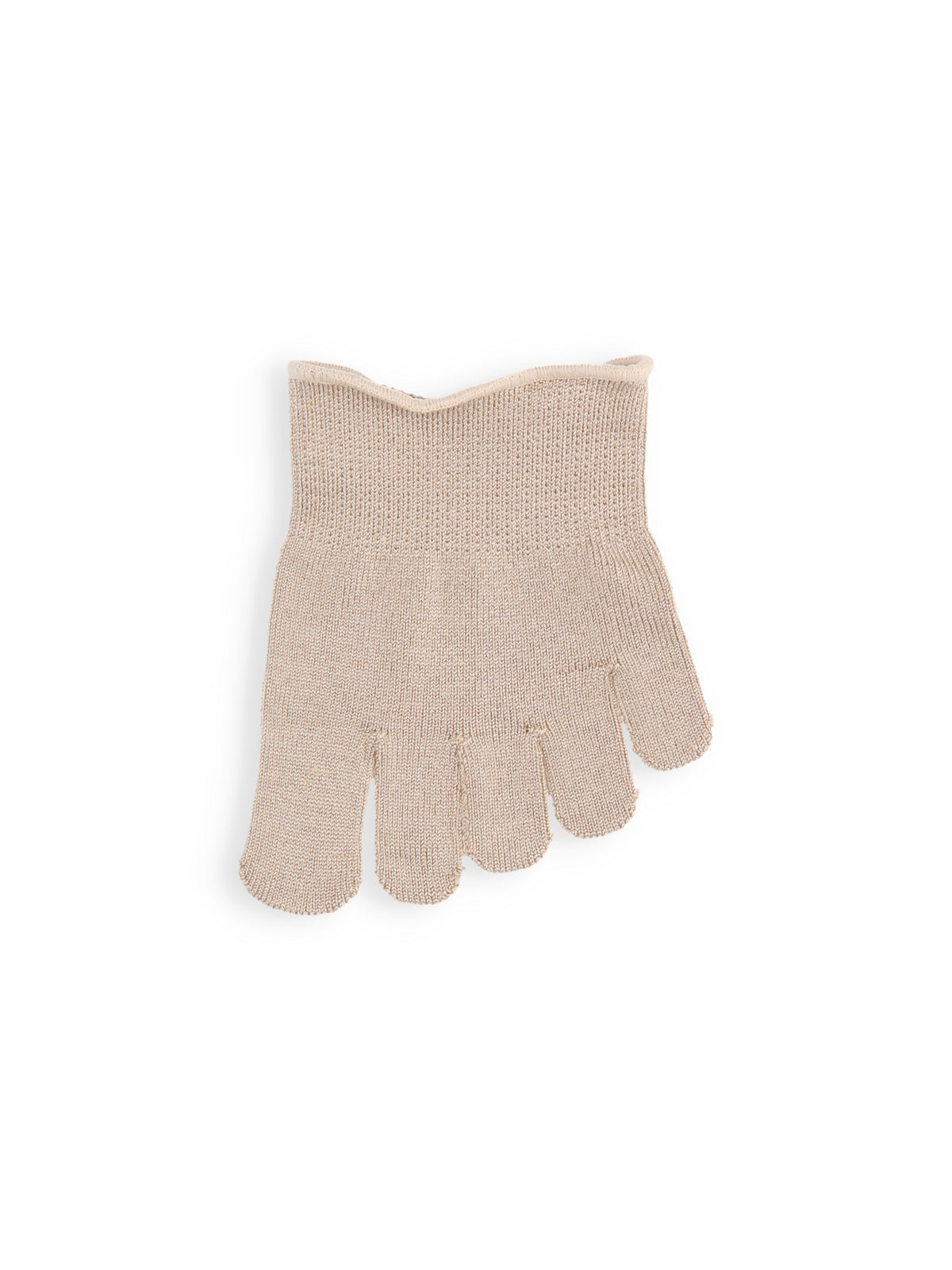 【絹肌Labo】シルク絹紡糸混 つま先五本指ソックス / 22.5-24.5cm - ダルベージュ