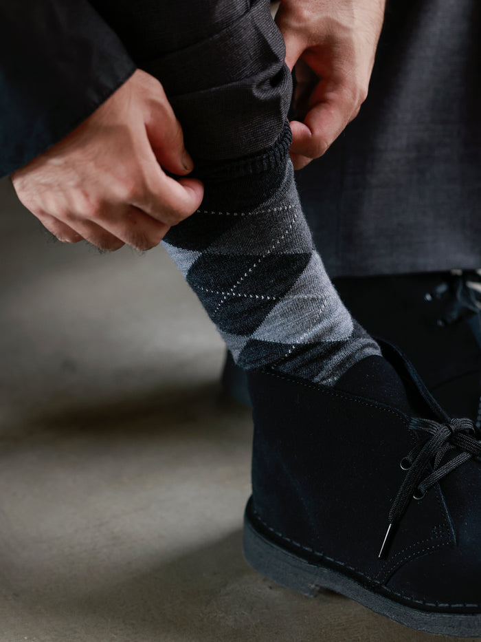 【Tabio MEN】WOOLアーガイルソックス