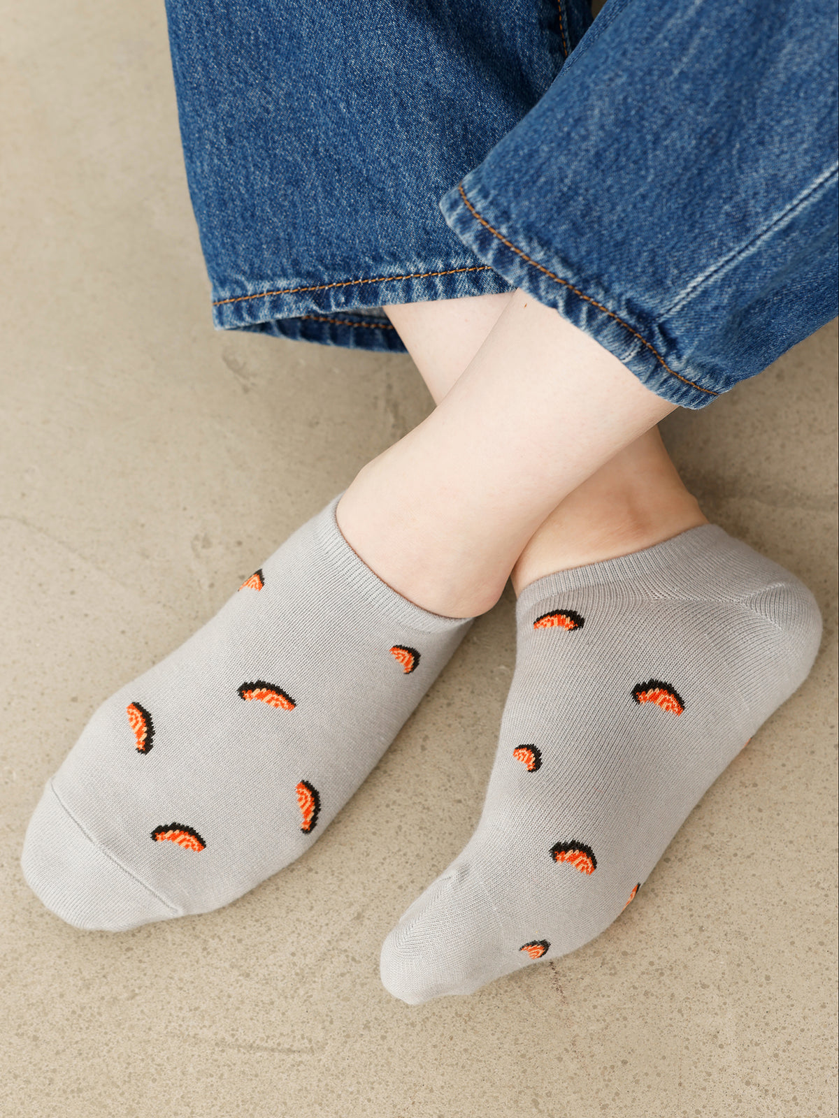 【おおきめサイズ】WEB限定 お弁当柄スニーカー丈ソックス / 24.5-26.5cm