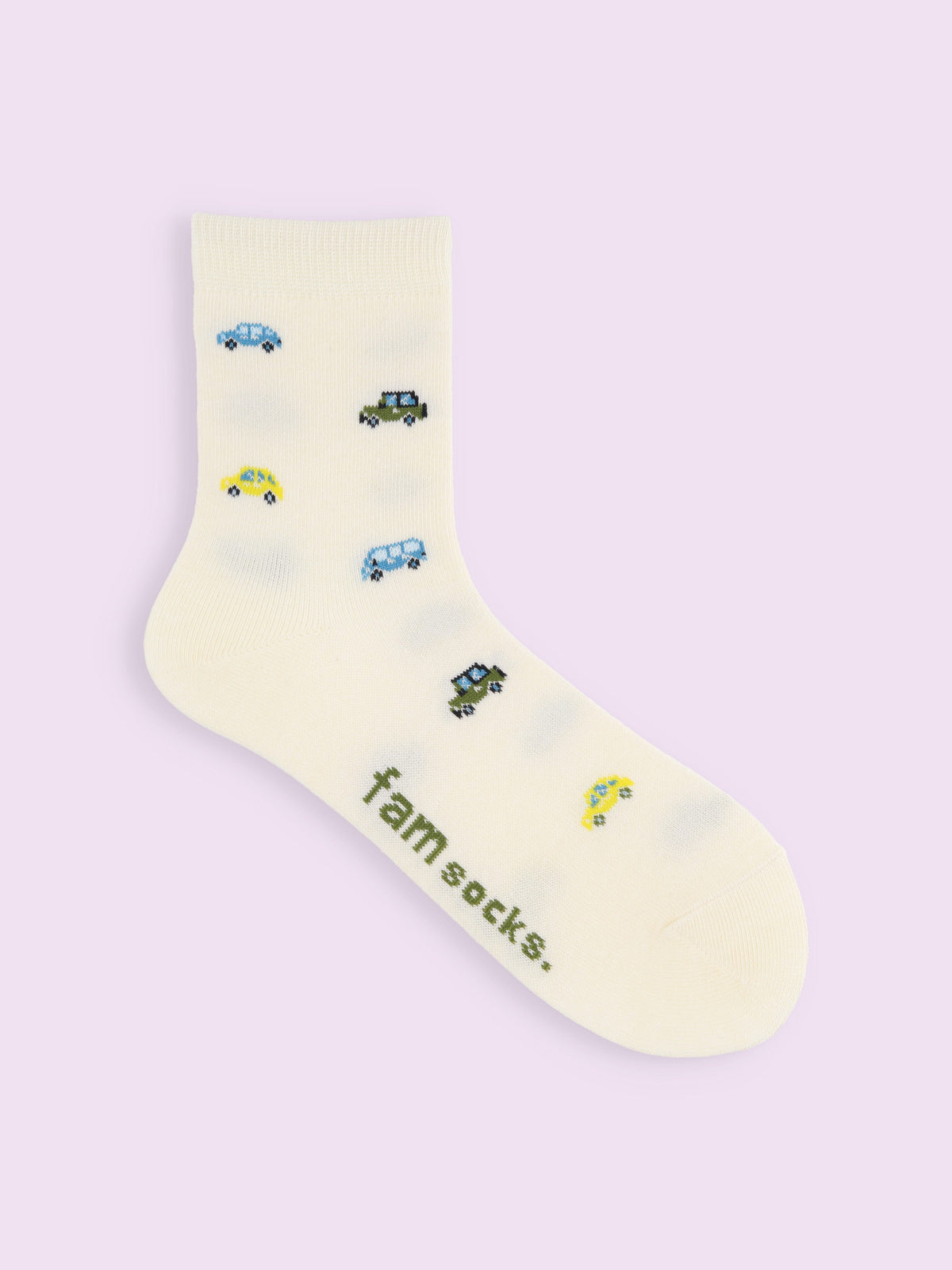 【3足1,485円】くるま柄ショートソックス - キナリ