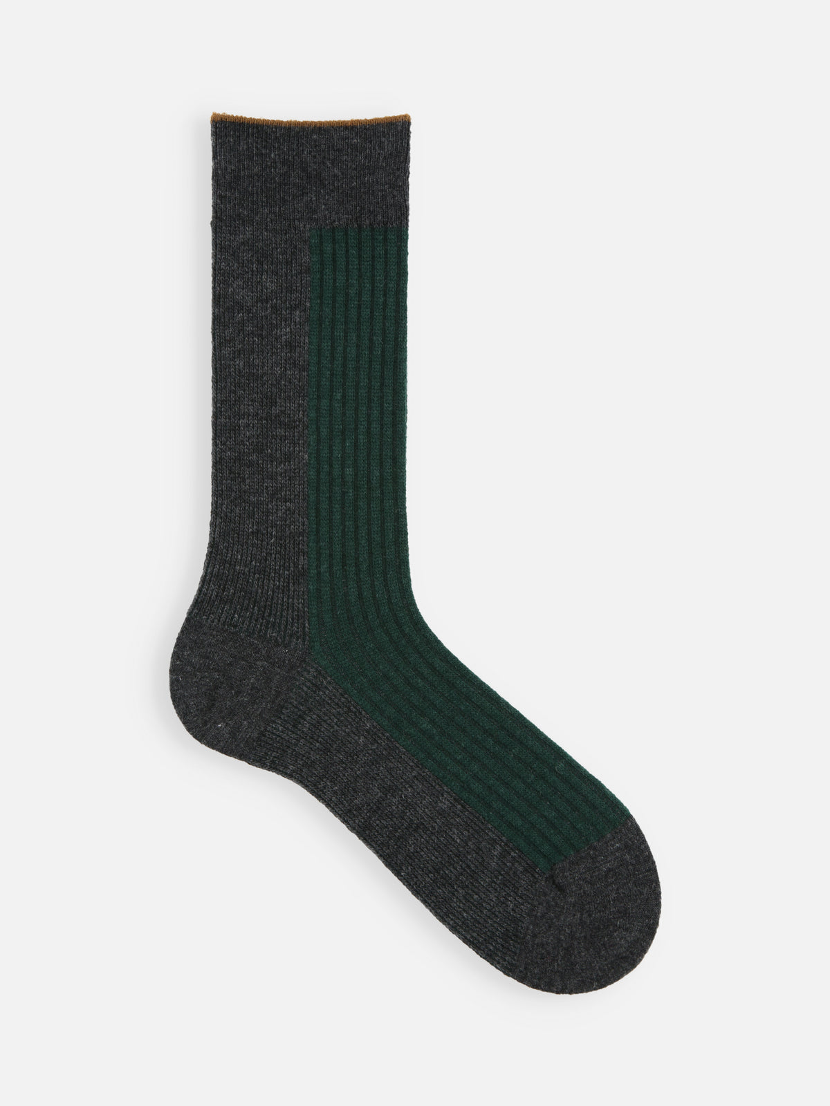 【毛混】ジャカードリブ切替ソックス / 25-27cm