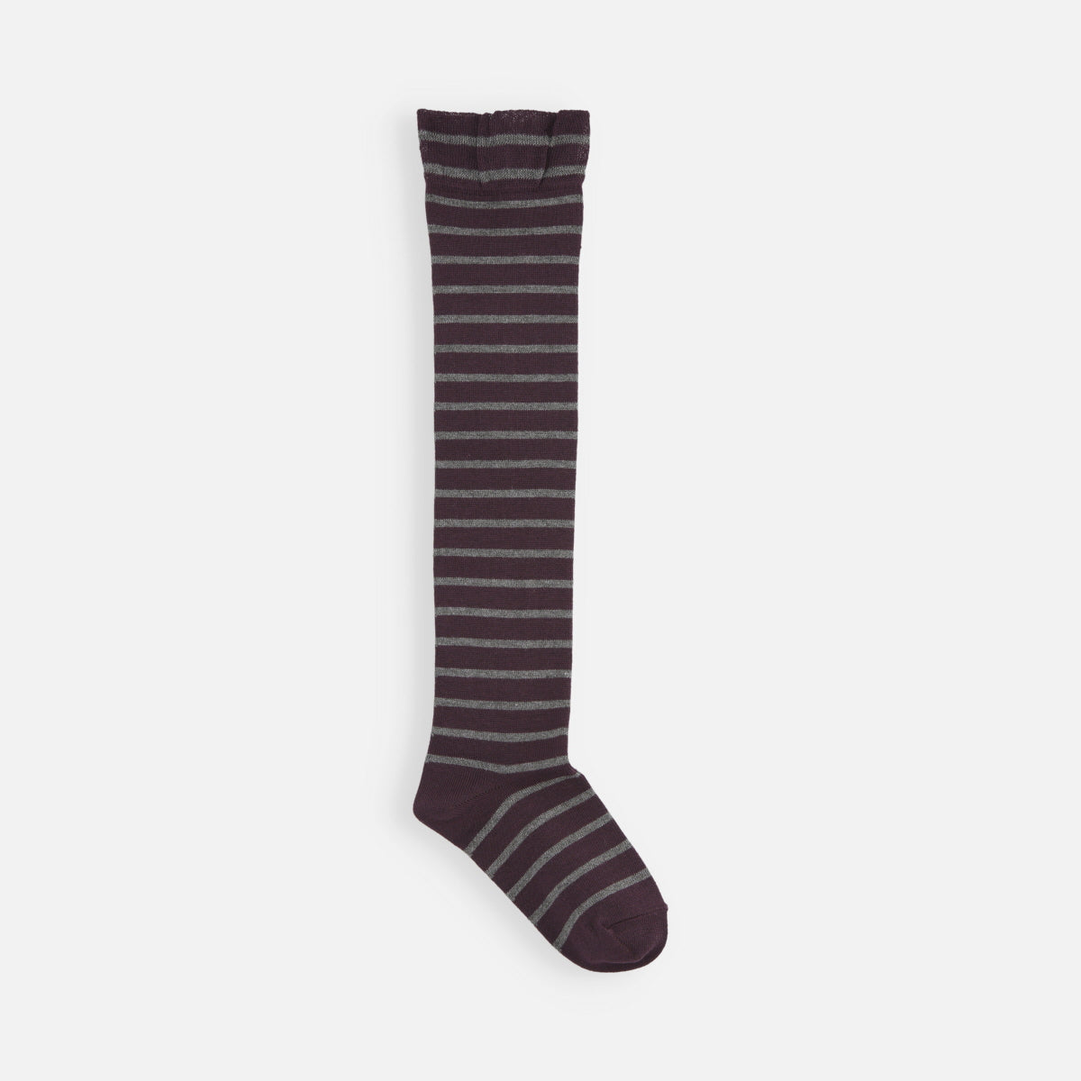 【キッズ】ピンボーダーオーバーニーソックス / 16-18cm