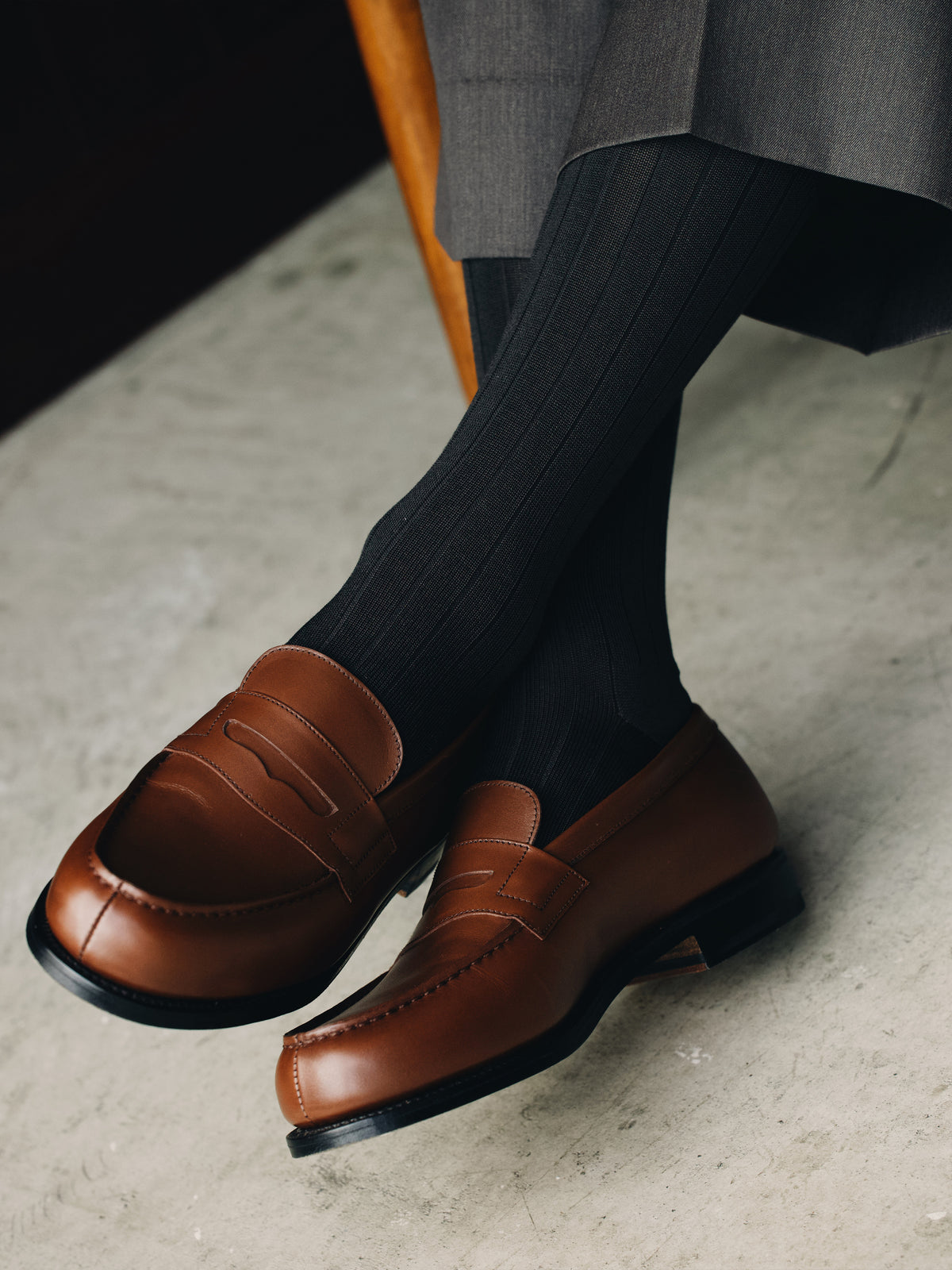 【Tabio MEN】【ベストセラー】 9×2リブソックス - スミクロ