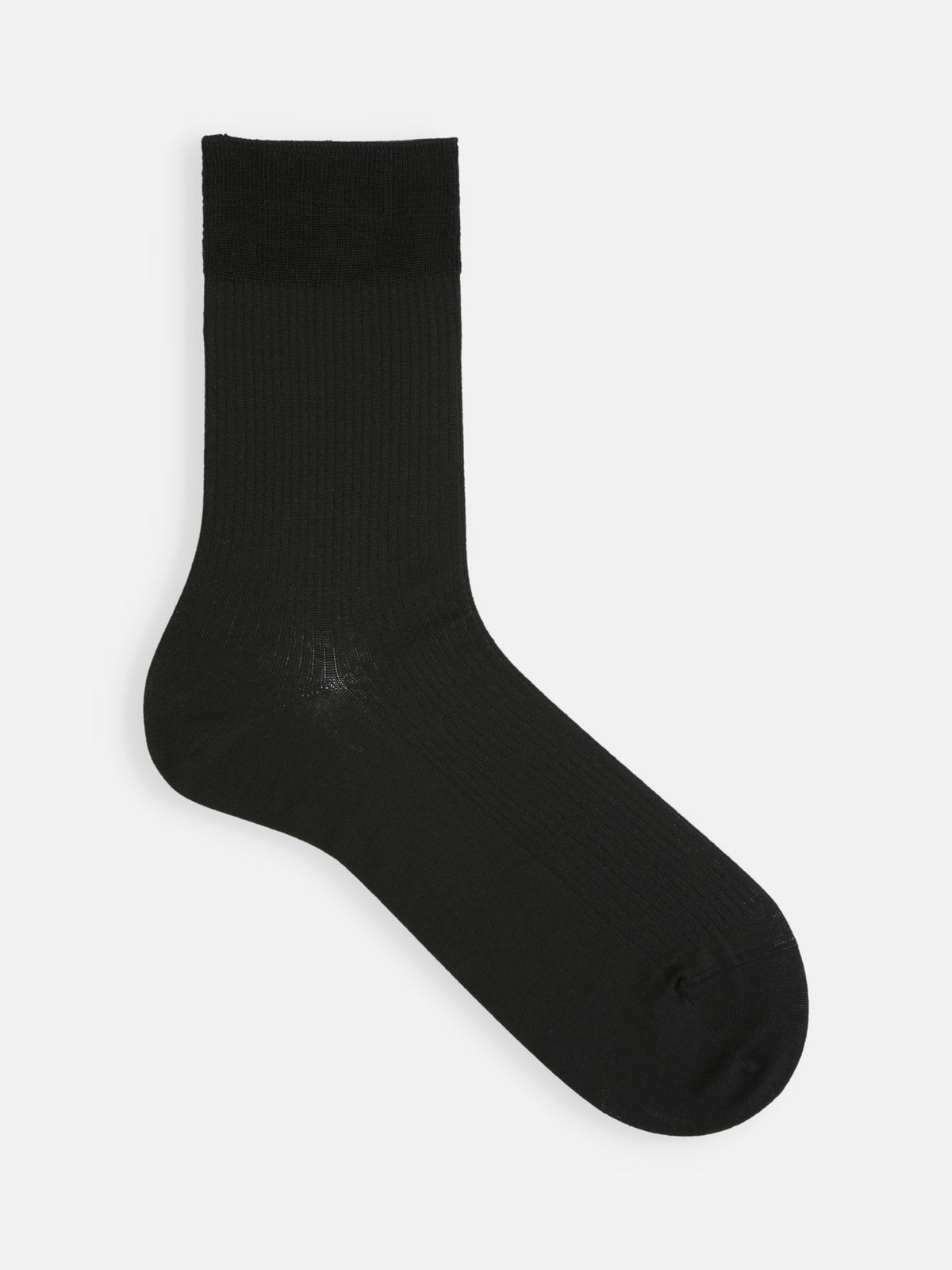 【Tabio MEN】綿履き口ゆったり3×1リブショートソックス(27.0～29.0cm)