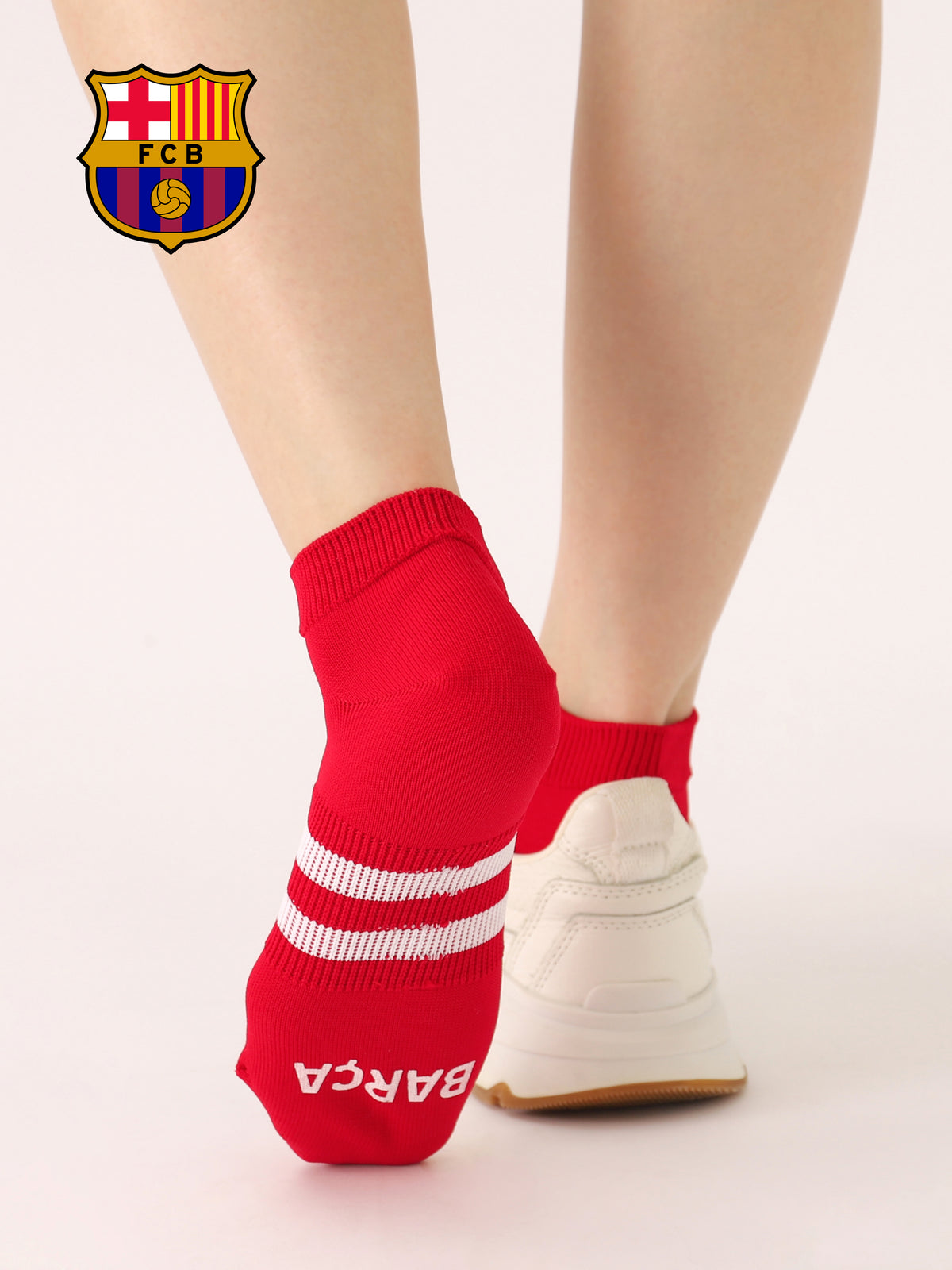 【FC Barcelona】ラインスニーカー丈ソックス
