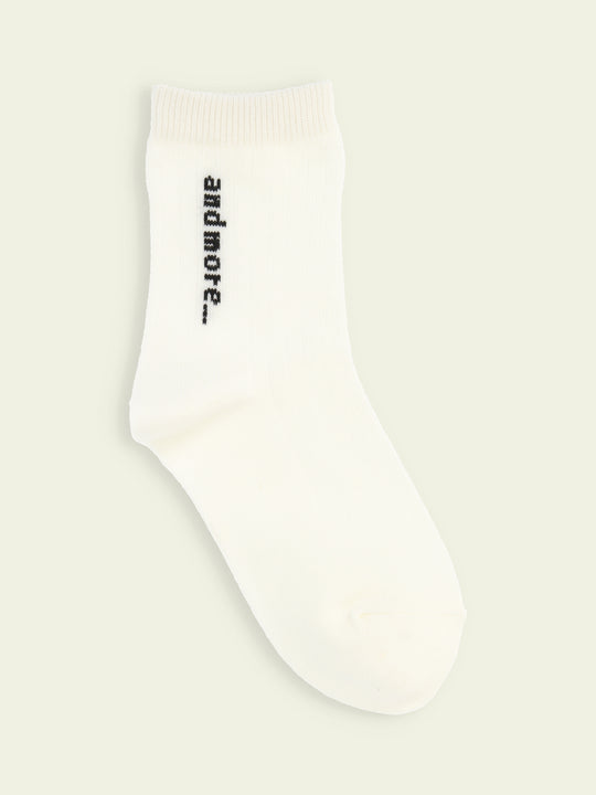 【3足1,485円】キッズ リブ風ロゴショートソックス / 16-18cm