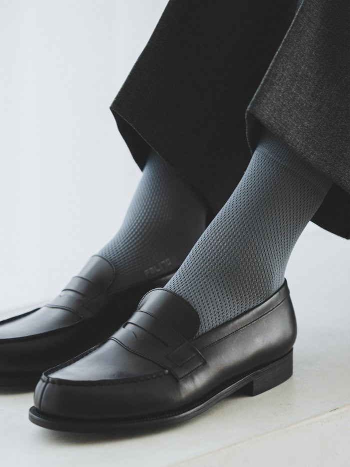 【Tabio MEN】軽い・涼しい・吸水・速乾　足裏までメッシュショートソックス/FULL MESH