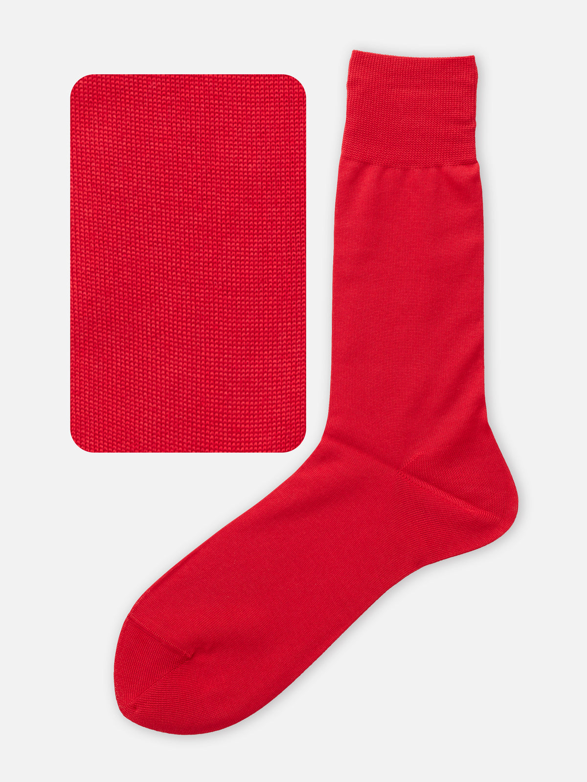 【Tabio MEN】表糸綿100％ベタソックス(25.0cm〜25.0cm) - アカ