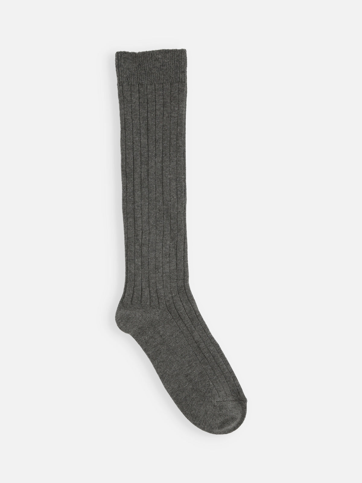 【キッズ】コットンリブハイソックス / 19-21cm - チャコールモク