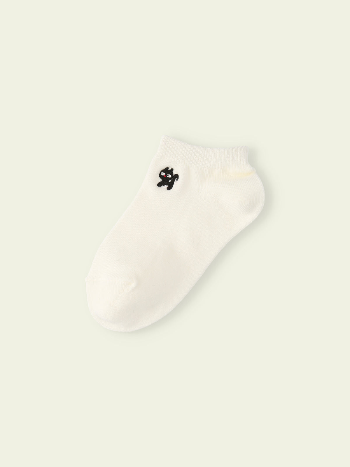 【3足1,485円】キッズ いろいろ刺繍スニーカー丈ソックス / 19‐21cm