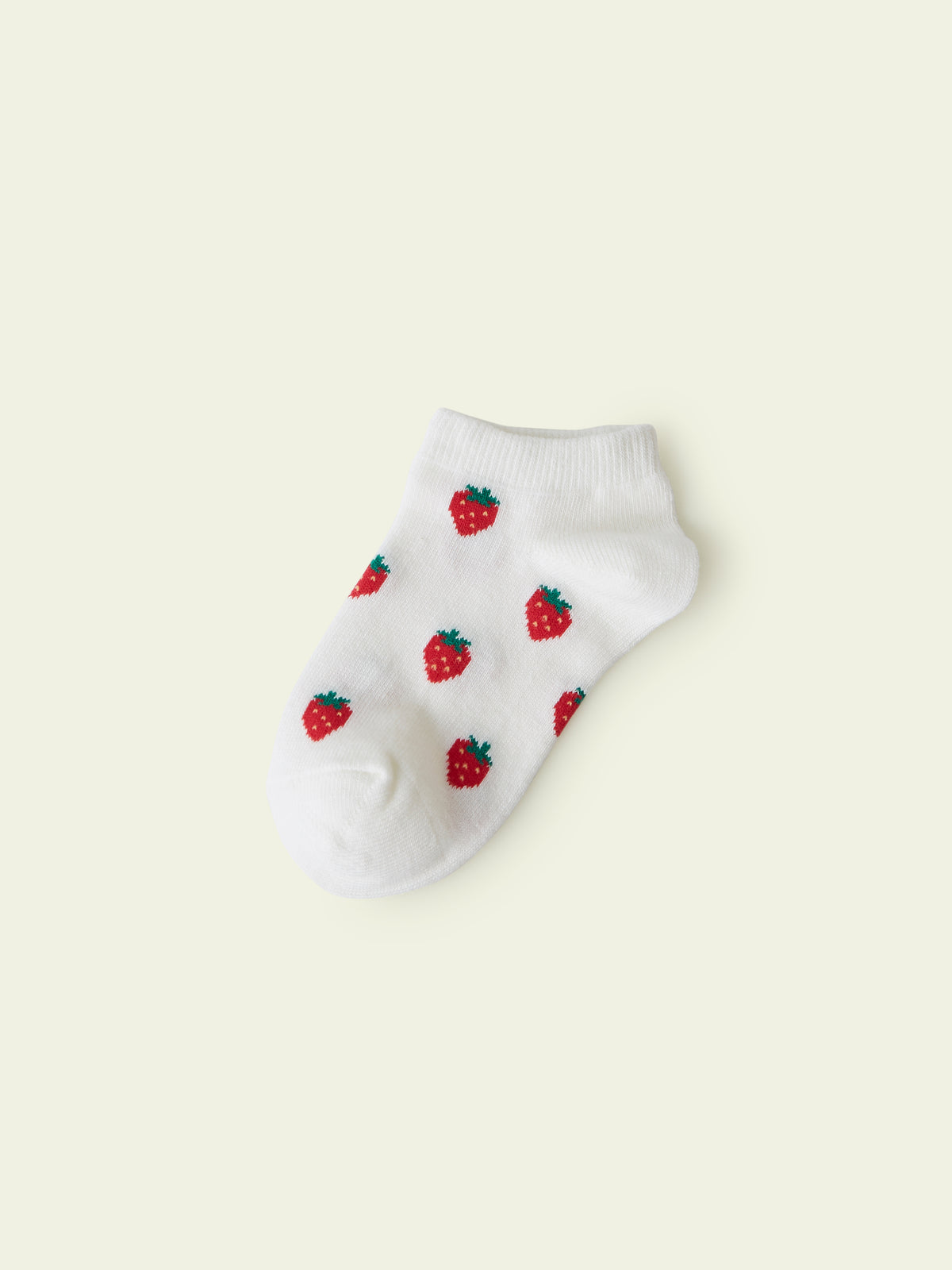 【3足1,485円】キッズ いろいろフルーツ柄スニーカー丈ソックス / 13-15cm