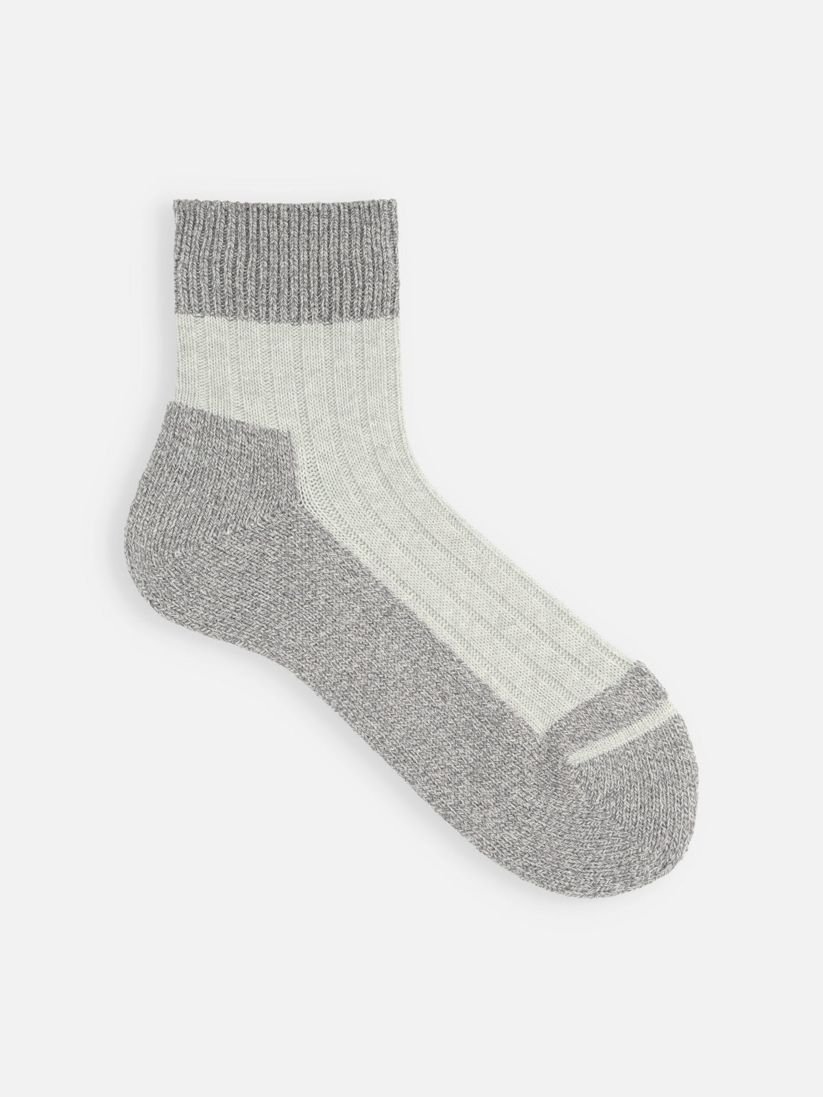 【Tabio MEN】リブパイルショートソックス(27.0～29.0cm) - グレー