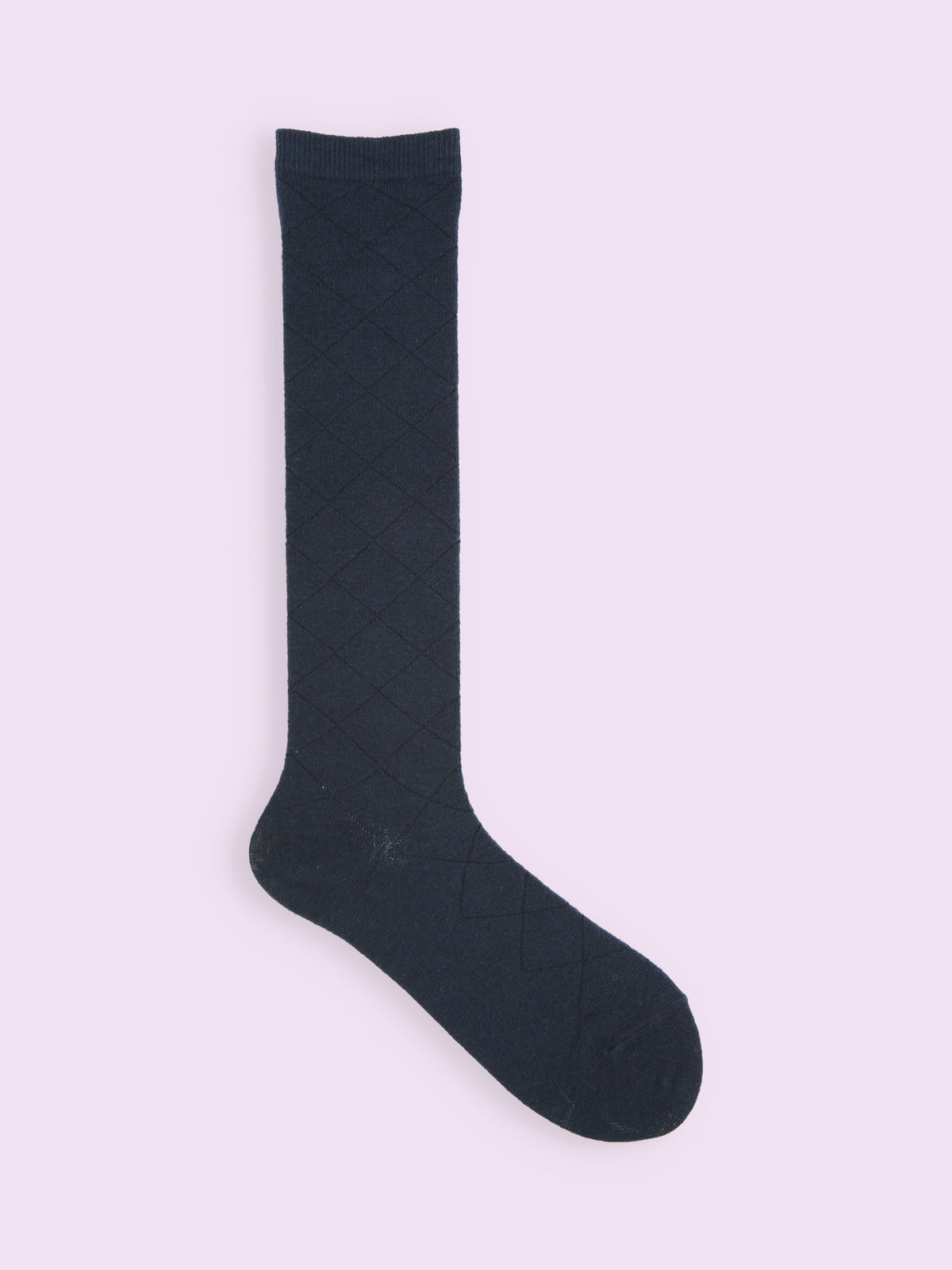 【3足1,485円】ダイヤ柄ハイソックス - コン