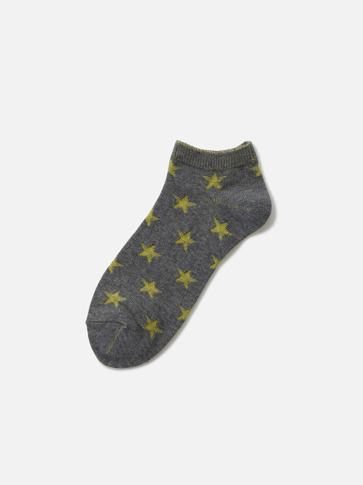 【ジュニアサイズ】 星柄リンクススニーカー丈ソックス / 22-24cm - チャコールモク