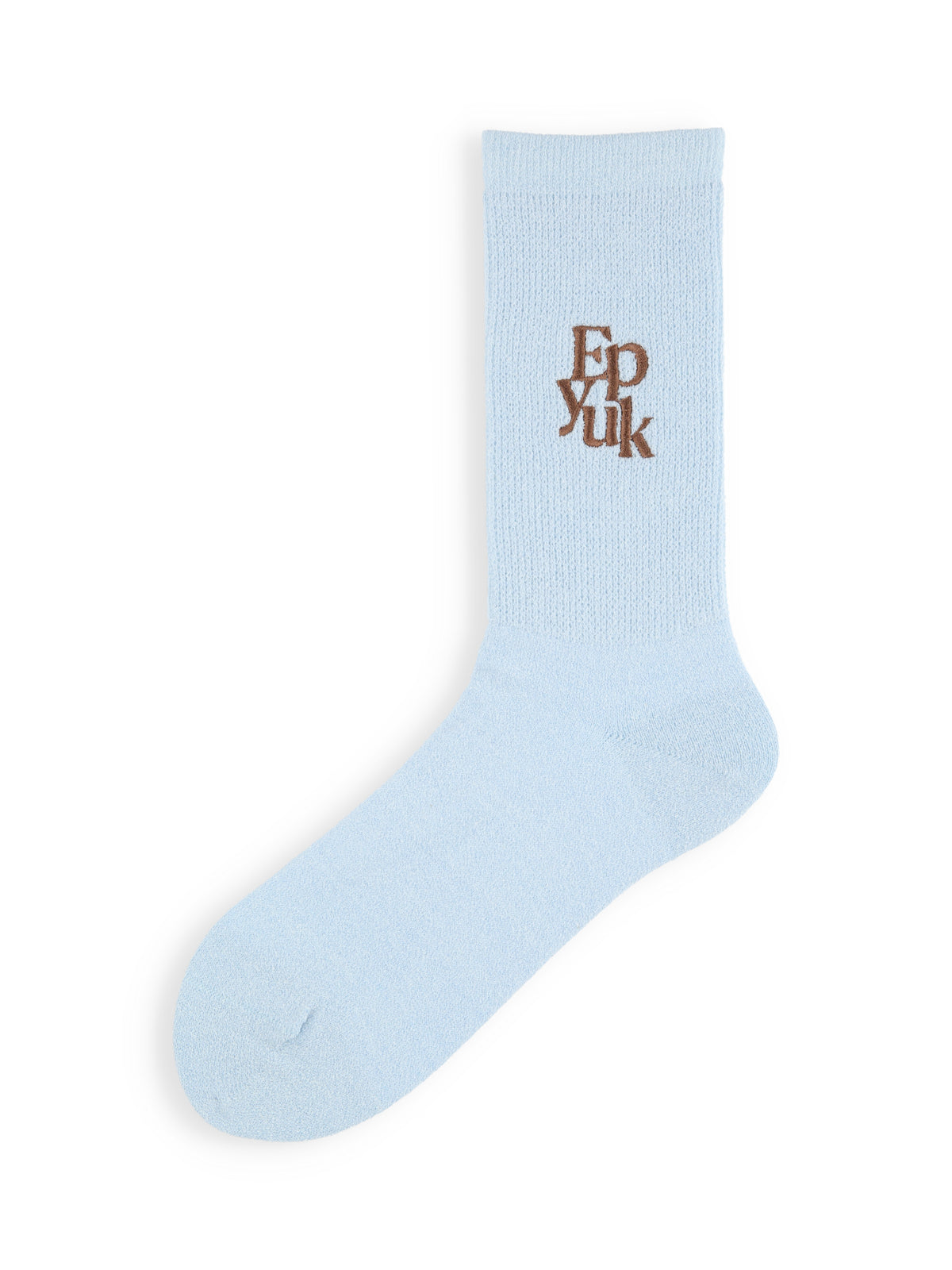 【Epyuk】ロゴ刺繍ブークレアメリブソックス