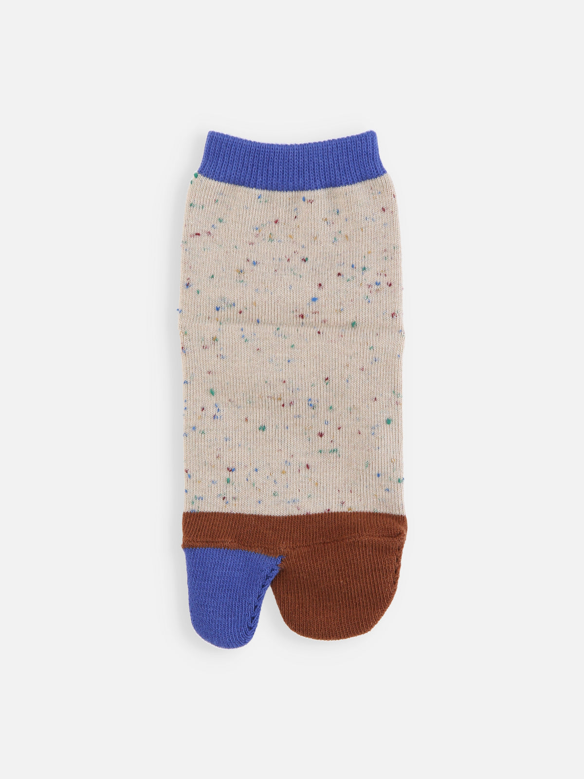 【キッズ】足袋ネップ切替ソックス / 19-21cm - ベージュ
