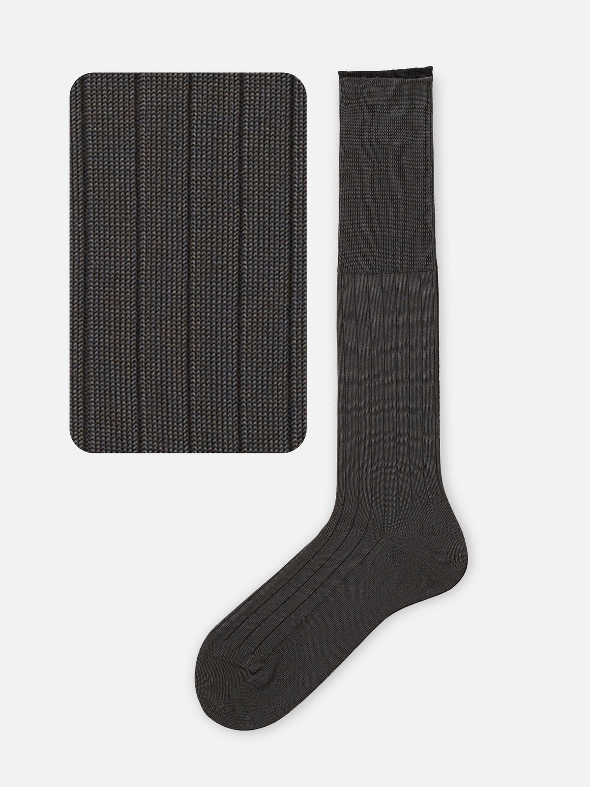 【Tabio MEN】【定番】 9×2リブロングホーズ(27.0～29.0cm)