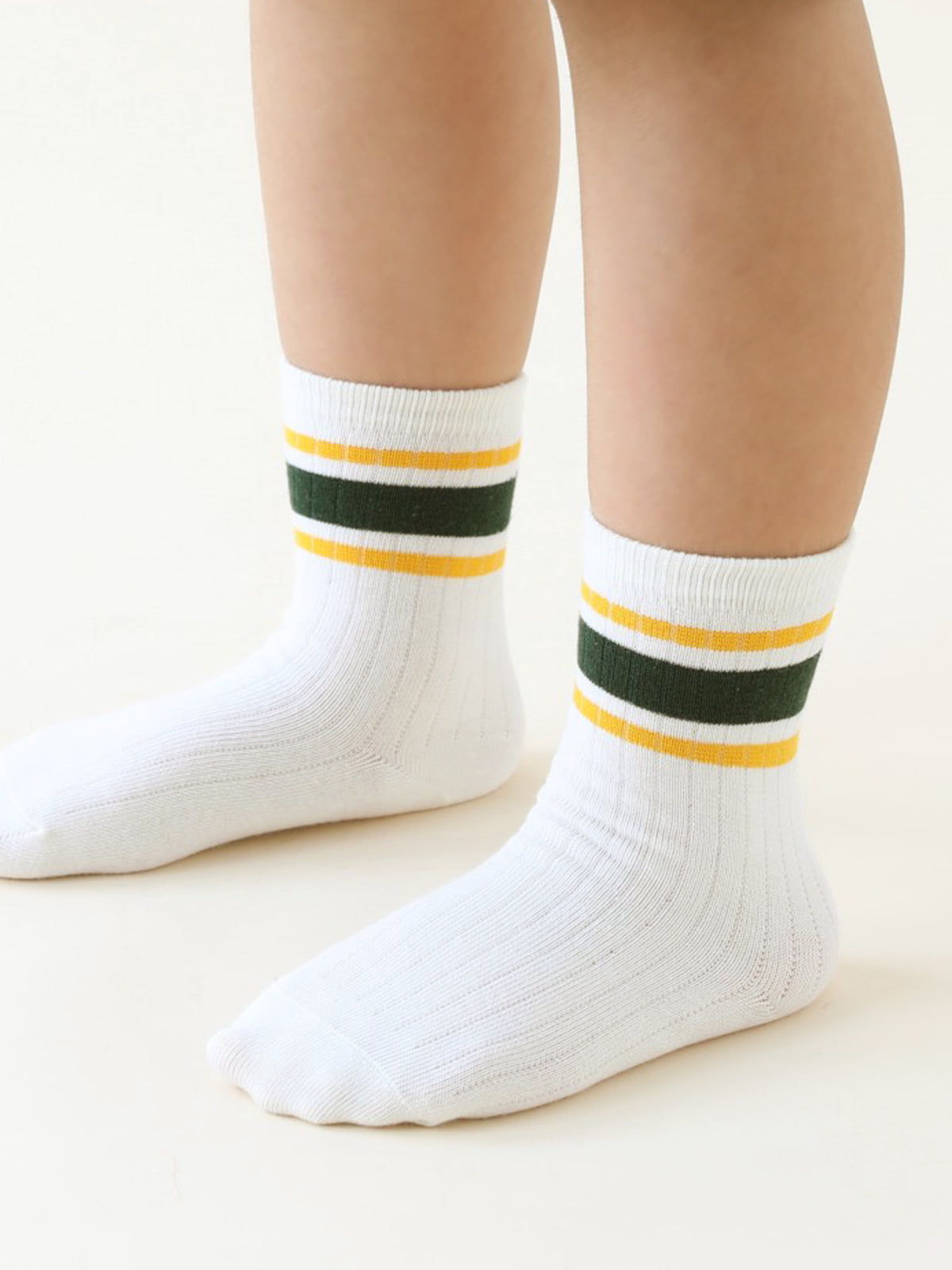 【3足1,485円】キッズ 三本ラインショートソックス / 16-18cm