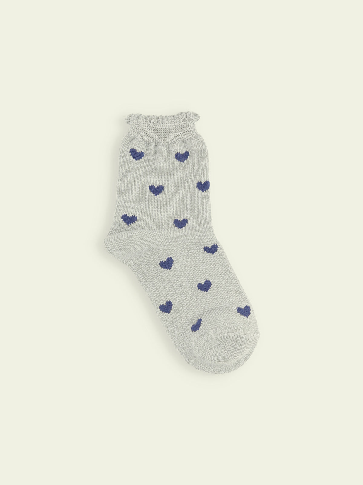 【3足1,485円】キッズ ピコワッフルハートショートソックス / 13-15cm - ミント