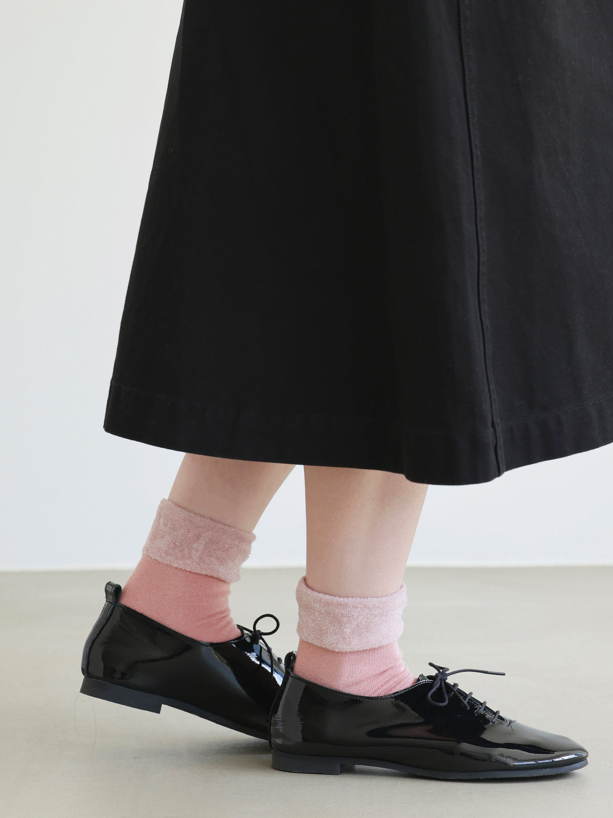 【3足1,485円】履き口ゆったりトップモールショートソックス