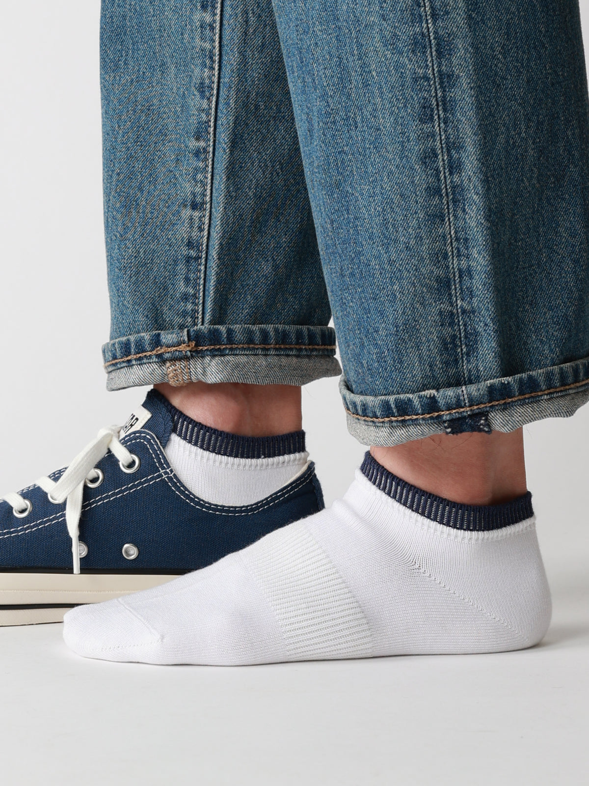 【Tabio MEN】定番/サポート入り2枚重ねスニーカー丈ソックス(25.0～27.0cm)